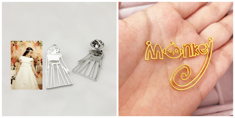 custom brooches made from drawing wholesale personalized company logo lapel pins for employees manufacturers